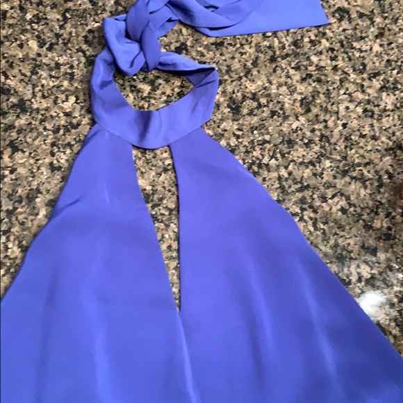 Mustard Seed deep V plunge blue romper XS - Picture 4 of 7